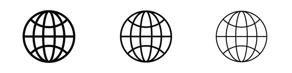 Globe icon editable. Design template vector