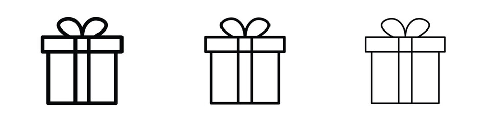 Gift icon editable. Design template vector