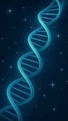 DNA Double Helix Illustration – Scientific and Educational Design, Iconic twisting ladder shape with base pairs and smooth molecular lines.