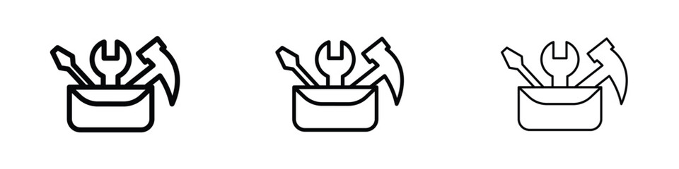 Toolbox icon editable. Design template vector