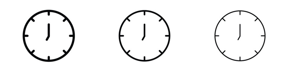 Time clock icon editable. Design template vector