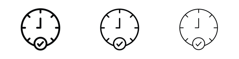 Time check icon editable. Design template vector
