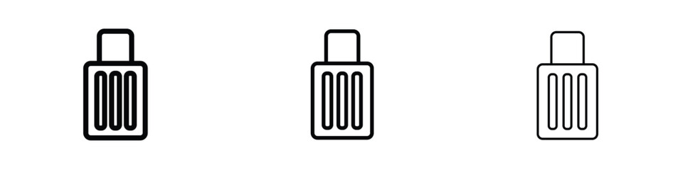 Suitcase icon editable. Design template vector