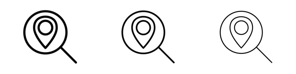 Search Location icon editable. Design template vector