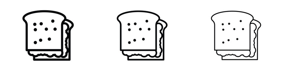 Sandwich icon editable. Design template vector
