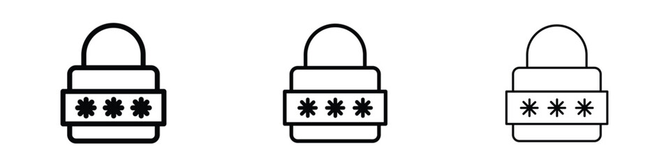 Password icon editable. Design template vector