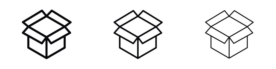 Open box icon editable. Design template vector