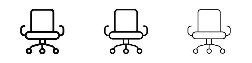Office chair icon editable. Design template vector