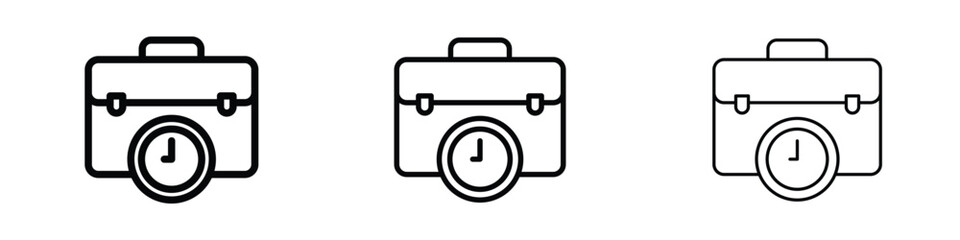 Office time icon editable. Design template vector