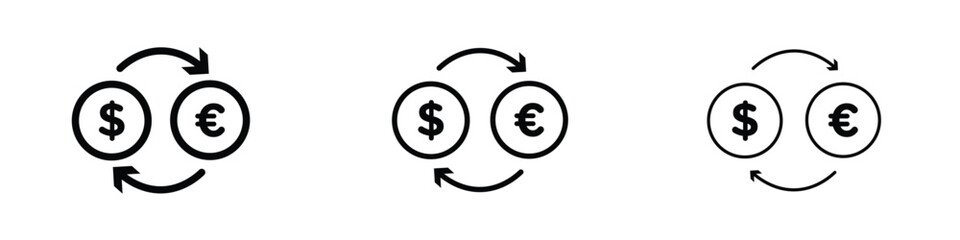 Money exchange icon editable. Design template vector