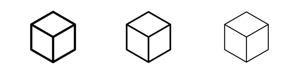 Cube icon editable. Design template vector