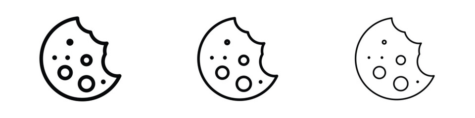 Cookie icon editable. Design template vector