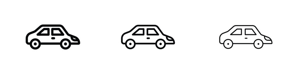Car side view icon editable. Design template vector