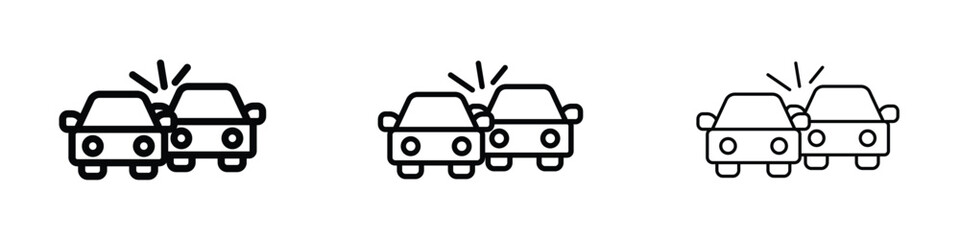 Car crash icon editable. Design template vector