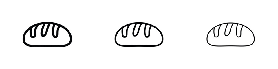 Bread icon editable. Design template vector
