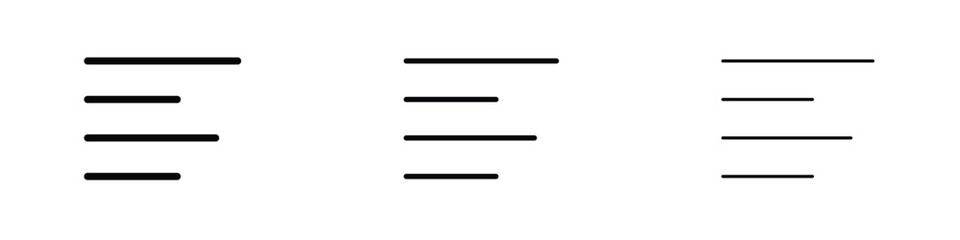 Align left icon editable. Design template vector