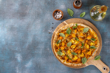 Homemade pumpkin pizza