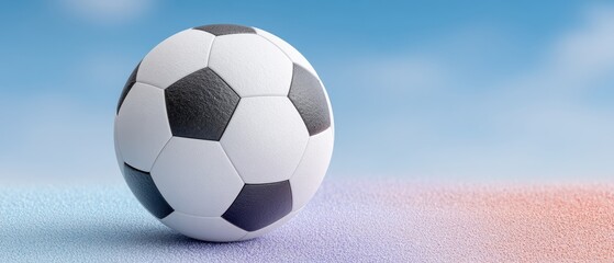 Stylized soccer ball illustration with celebration patterns