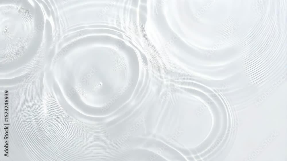 Poster abstract ripple pattern on water surface in bright sunlight. concentric circles of disturbance creat