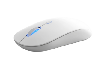 Sleek white wireless mouse a gateway to seamless navigation and digital exploration on a on transparent background