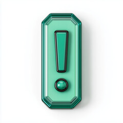 3d green exclamation mark