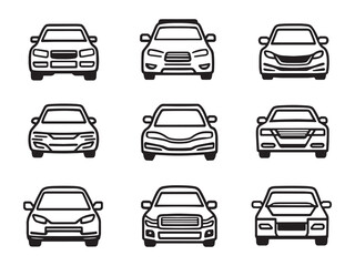 Obraz premium Car Dealership Ultra Minimalist 2D Line Art