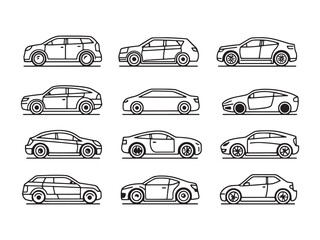 Car Dealership Ultra Minimalist 2D Line Art