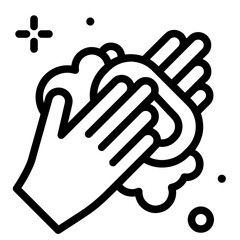 Hands Being Washed with Soap and Foam — Hygiene Routine for Cleanliness, Health Protection, Disease Prevention, Personal Care and Daily Sanitary Habits

