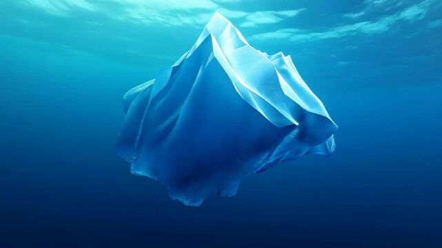 Epic Abstract Iceberg in Motion Creative Design Timelapse Art Vector Illustration