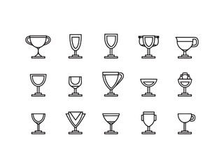 Celebration Cup Ultra Minimalist 2D Line Drawing