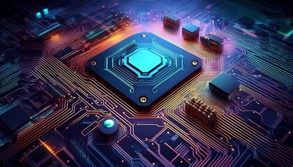 electronic circuit board with processor