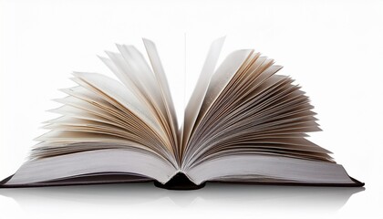 isolated open book for reading and learning