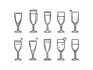 Champagne Celebration Clean Minimalist Design