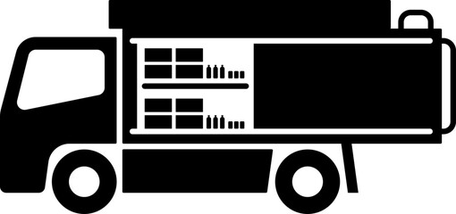 飲料自動販売機の商品配送トラックのアイコン
