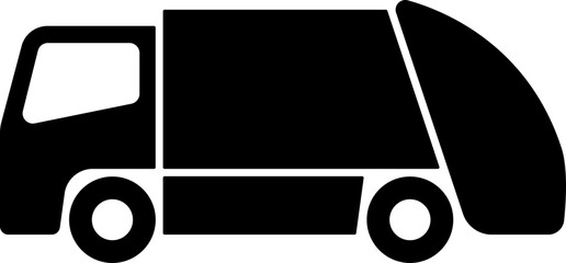 ゴミ収集車のシンプルなアイコン