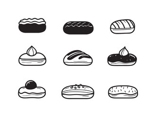 Minimal Chocolate Eclair Clipart Design