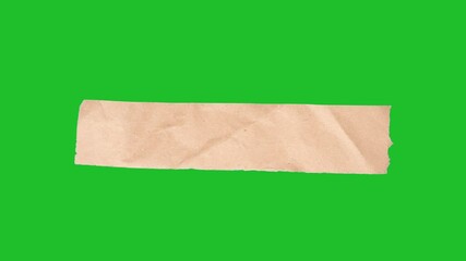 Crumpled Craft-Paper Lower Third. Stop-motion kraft paper banner crumples into place then smooths, revealing wrinkled texture and clean alpha for titles. Organic handmade feel adds rustic warmth to in