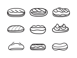 Contemporary Chocolate Eclairs Vector Design
