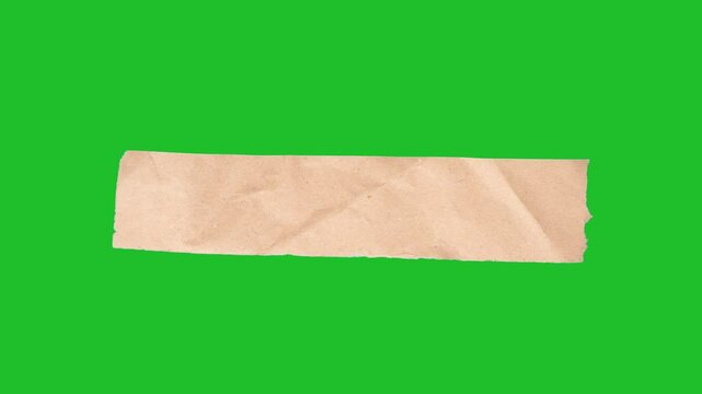 Crumpled Craft-Paper Lower Third. Stop-motion kraft paper banner crumples into place then smooths, revealing wrinkled texture and clean alpha for titles. Organic handmade feel adds rustic warmth to in