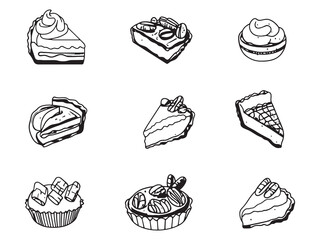 Simple Chocolate Pecan Pie Clipart