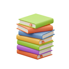 Stack of colorful books with different covers, perfect for education and reading concepts