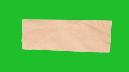 Crumpled Craft-Paper Lower Third. Wide titles Placeholder. Stop-motion kraft paper banner crumples into place then smooths, revealing wrinkled texture and clean alpha for titles. - Powered by Adobe