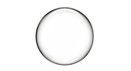 Clear Water Droplet Isolated on White Background