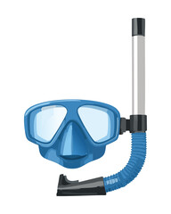 Blue Diving Mask Black Snorkel Profile