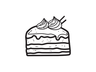 Coconut Cake Clean Minimalist 2D Art