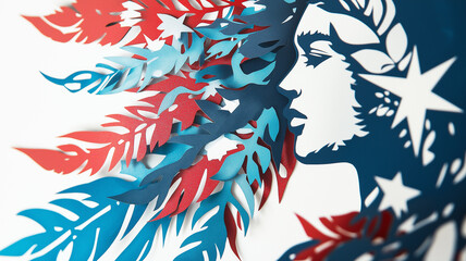 blue and white background