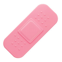 Pink Bandage Illustration: A Simple, Clean, and Modern Healthcare Symbol for First Aid