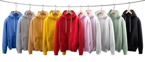 A vibrant clothing rack filled with colorful apparel, reminiscent of a neatly arranged shop display, invites a delightful shopping experience