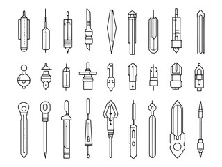 Obraz premium Cutter Head Minimal Line Illustration