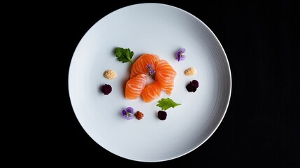 Elegant salmon dish, artistry in food
